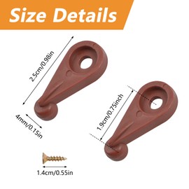 MOROBOR 50 PCS Glass Retainer Clips Kit, 4 mm Glass Clip Glass Cabinet Clips with Screws for Fixing Glass Cabinet Doors (Reddish Brown)