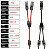 Losato 3 Pair Solar connectors Y-Tee 1-to-2 Waterproof Parallel Adapter,