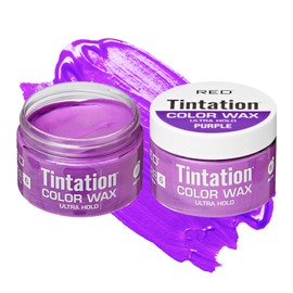 Red by Kiss Tintation Temporary Hair Color Wax – Vivid Instant Color, Ultra Hold, Water & Sweat Resistant, Curly Hair Safe, Non-Drying & Damage-Free (Purple)