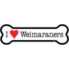 I Heart (Love) Weimaraners Dog Bone Fridge Car Magnet  2x7 USA Made Free Ship