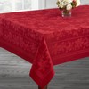 Holiday Elegance Engineered Jacquard Christmas Tablecloth (RED, 60" X 120"