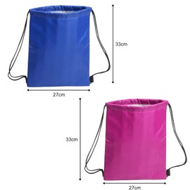 2 Pack Insulated Drawstring Lunch Bags, Waterproof Collapsible Lunch Bags, Insulation, Cooler Bags, Lunch Bags for Work, School, Beach, Picnic (27 * 33cm)
