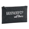 Huuraa Toiletry Bag Backpacker with Heart Gift 1 Litre Felt