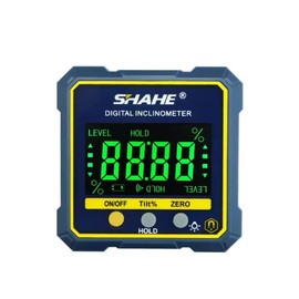 zmart SHAHE Digital Angle Gauge, Magnetic Protractor, Inclinometer, Level, Angle Finder, Angle Cube, Level Box, Magnetic and Backlight, Japanese Instruction Manual Included