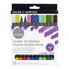 Daler-Rowney Simply Dual Tip Marker Set, 12 Pens, Assorted Colours,