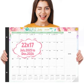 Gannyfer Desk Calendar 2025-2026 - 18 Month Large Calendar July 2025 - Dec 2026, 22" x 17" Desktop Pad Calendar, Office Supplies Perfect for Planning and Organizing In Your Home, School or Office
