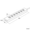 Sanwa Supply TAP-F37-3ZSR Power Strip 7 Outlet (3P) 3 m