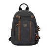 Troop London TRP0255 Classic Canvas Backpack - Black Stone Washed
