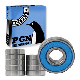PGN - 608-2RS Sealed Ball Bearing - 8x22x7 - Lubricated - Chrome Steel (10 PCS)