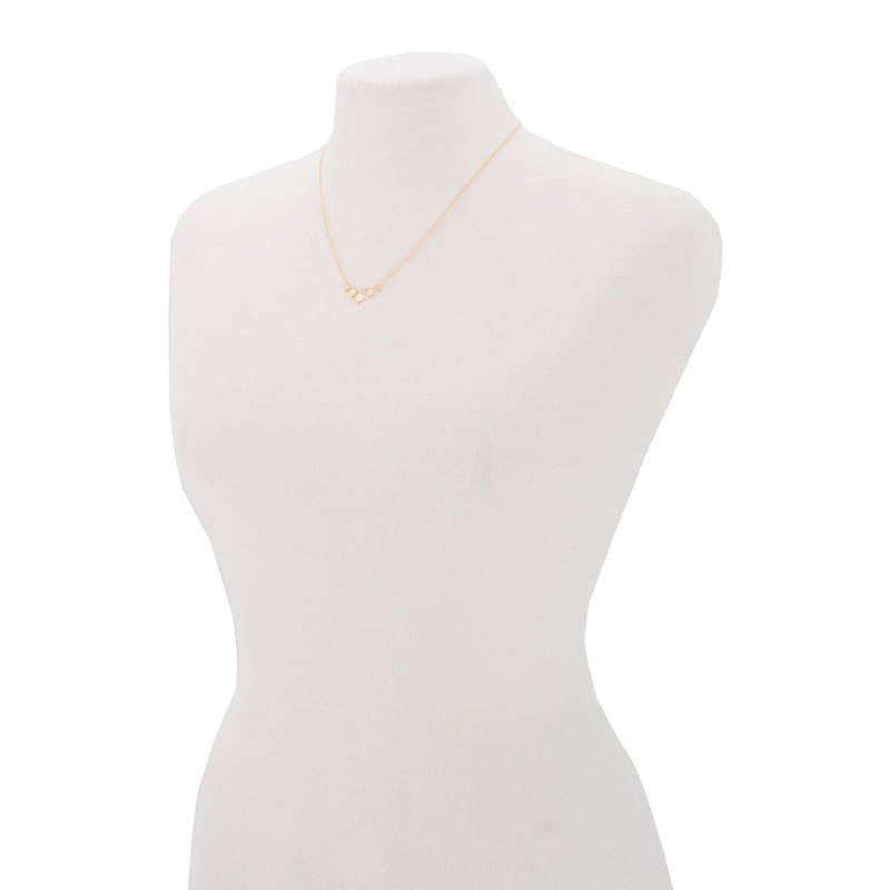 Pernille Corydon Gold Mini Coins Necklace Brushed Surface Link Chain