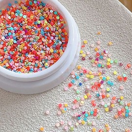 Nail dot 1mm ultra-mini dot parts sequin glitter mixed colors, 1 piece, dot glitter mixed / 네일 도트 1mm 초미니 도트 파츠 스팽글 글리터 혼합색상, 1개, 도트글리터혼합