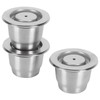 Coffee Capsule Set Stainless Steel Reusable Refillable Capsule Fit for
