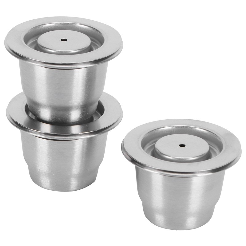 Coffee Capsule Set Stainless Steel Reusable Refillable Capsule Fit for