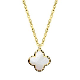 LaBling Four Leaf Clover Pendant Necklaces for Women | Designer Mother of Pearl Pendant Necklaces for Women | Lovely Gift