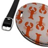 Cute Maine Lobsters Pattern Round Leather Luggage Card Suitcase Carry-On