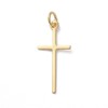 KitBeads 10Pcs 18K Gold Plated Jesus Cross Charms Christian Religious