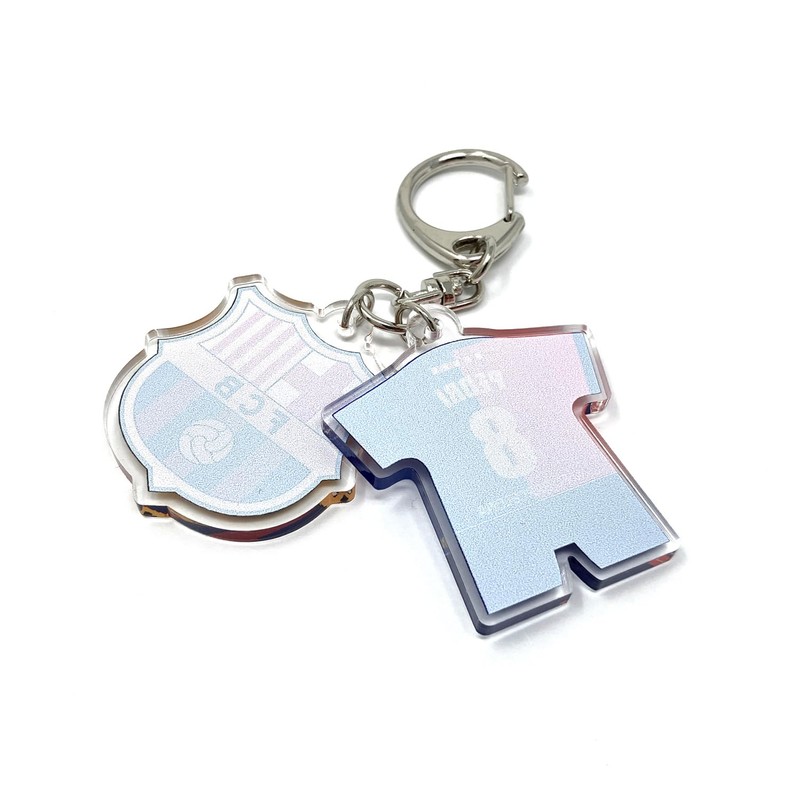 FC Barcelona Keychain Acrylic Double Row Charm #8 PEDRI NVY