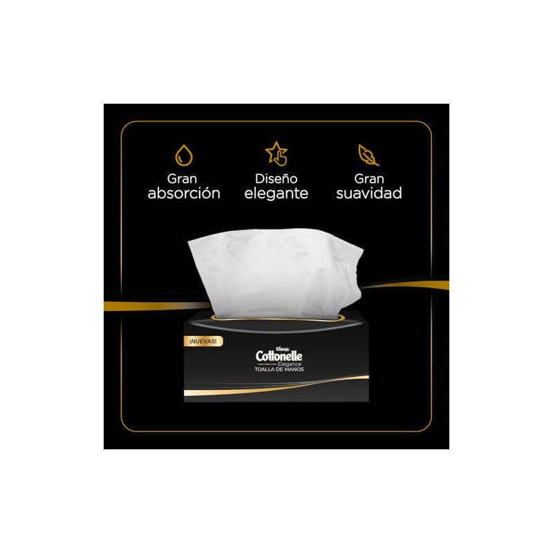 Kleenex Cottonelle, Toalla para Manos Elegance, Paquete con 200 hojas