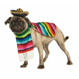 Rubie's Pets Mexican Serape Poncho Costume - Large