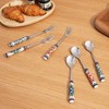 Select 1 Romantic Flower Cake Fork and Teaspoon 6-Piece Set