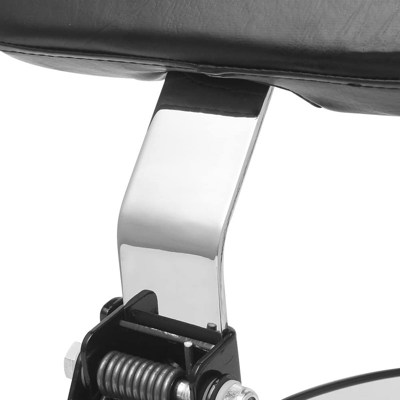 H RUO Adjustable Driver Backrest with Pad Compatible with Harley