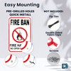 No Campfires Sign, 8x12 Reflective Aluminum Fire Ban No Open