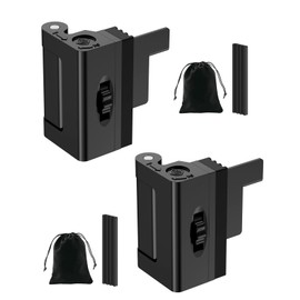 Anobeyi Portable Door Lock for Travel, Adjustable No Drilling Door Reinforcement Lock, Extra Latch Stopper for Hotel Room, Home Apartment, Inward Swing Door - Family & Travelers Security (Black-2PCS)