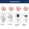 Set of 25 Universal Curtain Track Rollers Hooks, Ceiling Mount