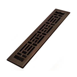 Decor Grates AJH214-RB Oriental Floor Register, 2x14 Inches, Rubbed Bronze Finish
