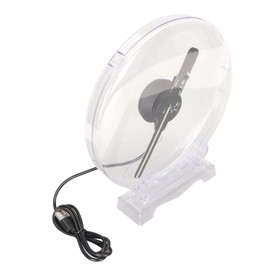 DAUERHAFT Proyector de la Fan del Holograma 3D, Ventilador Teledirigido del Holograma de la Tarjeta de Memoria de la Ayuda de WiFi 3D para los Restaurantes
