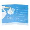 Blue Stork Baby Shower Invitations, 8ct