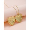 Gold Heart Locket Necklace for Women that Holds Pictures Customizable