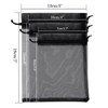 G2PLUS Black Organza Gift Pouches - 10x15 CM Medium Organza