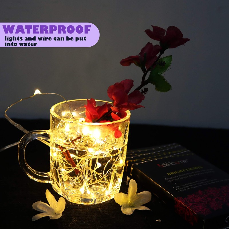 6 Pack Fairy Lights Battery Operated with Timer 2PCS Remote