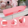 Biiange Makeup Brush Holder, Pink Silica gel Brushes Holder, Portable