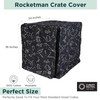 Molly Mutt Dog Crate Cover, Rocketman, Big, 36"x24"x27"
