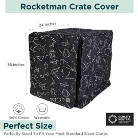 Molly Mutt Dog Crate Cover, Rocketman, Big, 36"x24"x27"