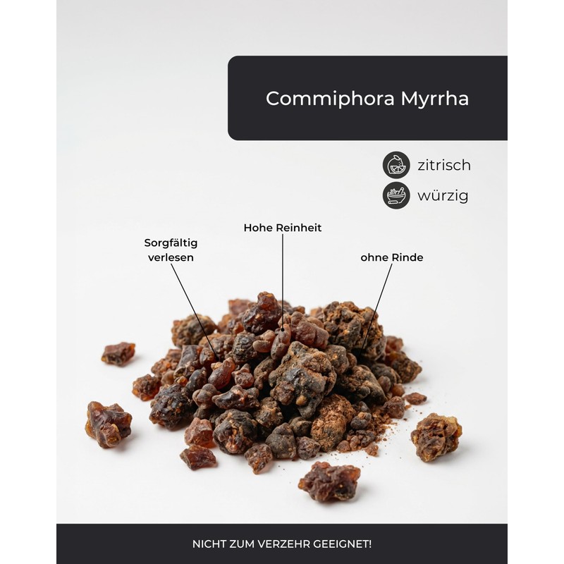 Incensera Myrrh Incense Resin 50 g Resin for Smoking Natural