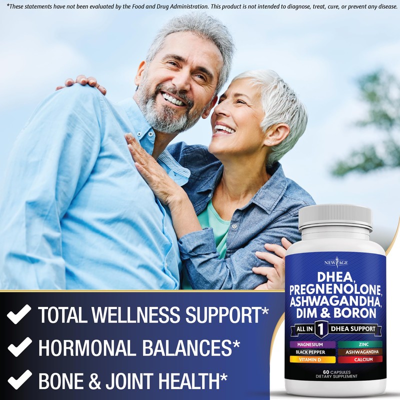 NEW AGE DHEA Supplement - Pregnenolone for Men & Women