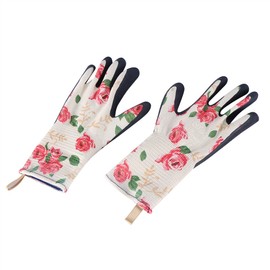A Pair of Woman Long Anti slip Waterproof Puncture proof Glove Gardening(Pink, L)