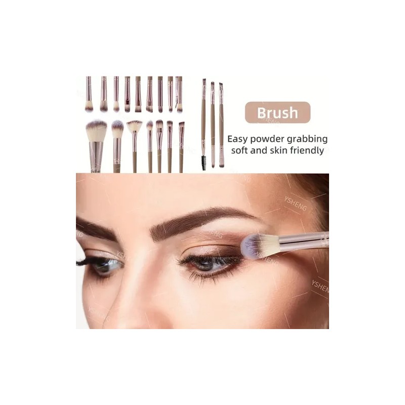 42 Pcs Brochas Maquillaje Profesional Esponjas Neceseres