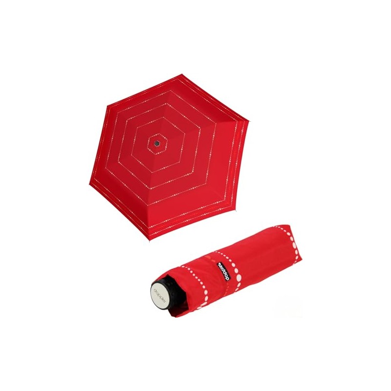 Doppler Fibreglass Havana Sydney Pocket Umbrella Red