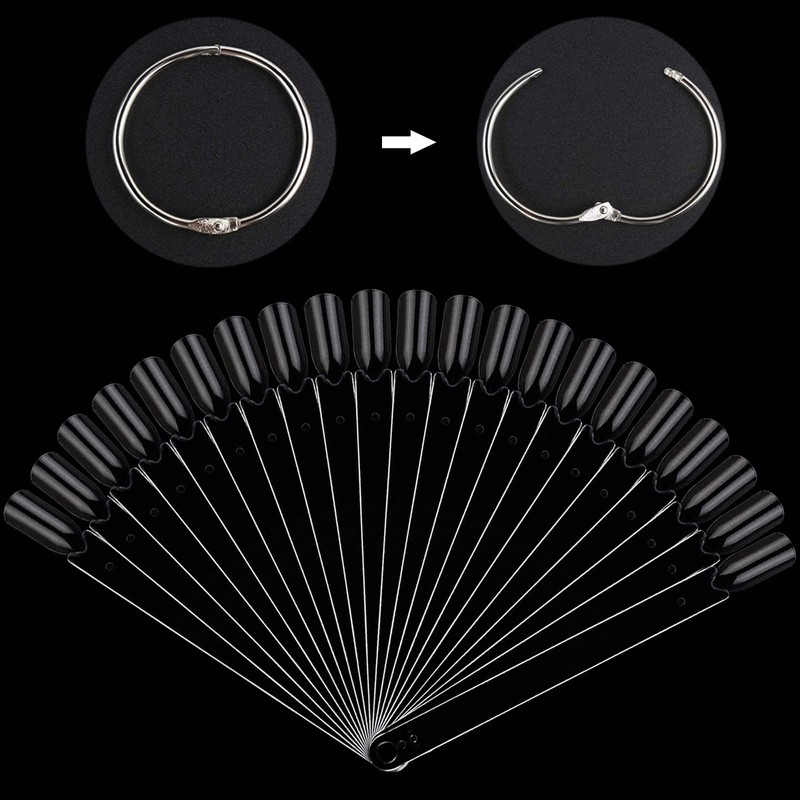 ILantule Pack of 100 Nail Art Tips Ring Stick, Nail