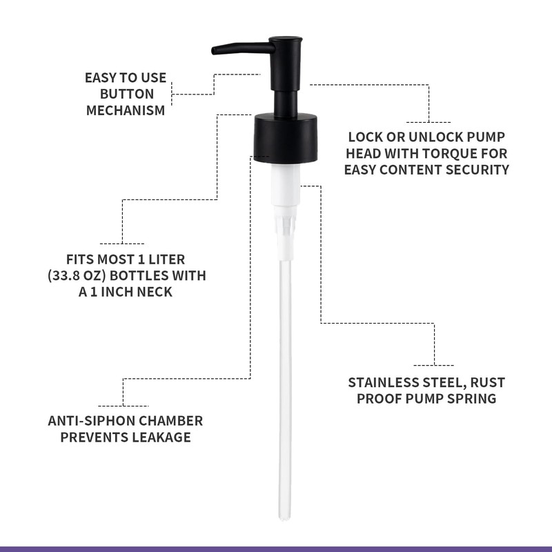 2Pack Pumps Lotion Soap Dispenser Replacement Pump for Your Liquid