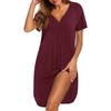 iClosam Women's Nightdress Button Down Nightgown Cotton Soft Nighties Short