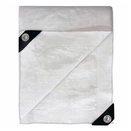 TruGuard HD-GT-FR-1220 Fire Resistant Tarp, White, 12 x 20-Ft. - Quantity 1