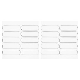 uxcell Cabinet Door Bumpers, 20 Pcs Cabinet Bumpers Self Adhesive Bumpers Pads Sound Dampening Stripes Rubber Bumpers for Drawers, Cupboard Door Cabinet Door, Transparent