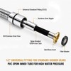 RALANDA 79 Inch Shower Hose Replacement, Extra Long Chrome Stainless