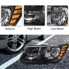 APSVE 2PCS Black Headlight For 2009 2010 2011 2012 2013