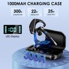 EKVANBEL Bluetooth Headset V5.3, Wireless Earpiece with 1000mAh Charging Case,